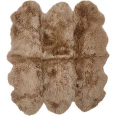 Grå - Uld Skind Natures Collection Premium langhåret 180x162 Grå, Brun 162x180cm