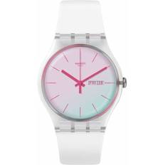 Swatch Herren Armbanduhren Swatch Unisexuhr SO29K704-S14 transparent