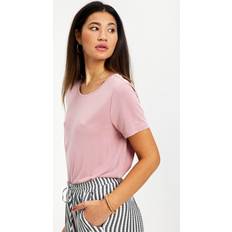 Hjärt Detalj T-Shirt - Dusty Rose