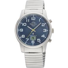 Master Time Herre Armbåndsure Master Time MTGA-10823-32M Herren-Funkuhr mit Zugband Blau