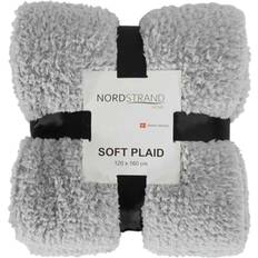 Borg Living Plaid teddy fleece Tæppe Grå
