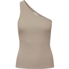 Beige - Dame Toppe Gestuz DrewGZ one shoulder String