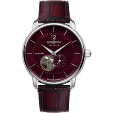 Zeppelin Unisex Armbandsur Zeppelin automatisk serie LZ 120 Bodensee med kroko look läderrem 8166-5