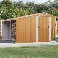 Dépendances vidaXL Abri De Jardin Marron Clair 277x279x179 cm Acier Galvanisé