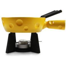 Gelb Fonduetöpfe Boska Fondue-Set Super Cheesy/käseförmiger Topf/Steingut/Gusseisen/Gelb/Silber/Schwarz