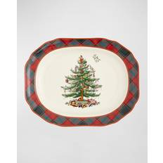 Serving Platters & Trays Spode Christmas Tree Tartan Serving Dish