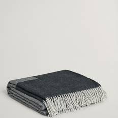 Gant Home Logo Plaid 130x180 cm Tæppe Grå