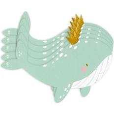 PartyDeco 20 Serviettes Baleine