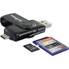 Memory Card Readers Integral usb c and a card reader usb 3.0 sd micro sdhc sdxc microsd gopro