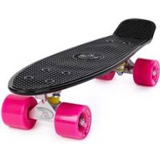 Land Surfer Land Surfer Cruiser Skateboard 22" BLACK BOARD PINK WHEELS