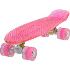 Pink Cruisers Land Surfer Land Surfer Cruiser Skateboard 22" Clear Pink Board/Led Pink Wheels