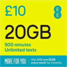 EE Extra Data 20GB Pay As You Go SIM Card