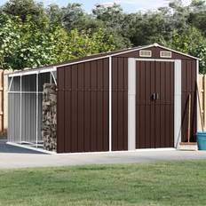 vidaXL Garden Shed Brown 277 x 279 x 179 cm