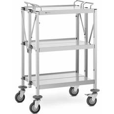 Pieghevole Carrelli Tavolo Royal Catering Di Servizio 3 Ripiani 40 x 58 cm 90 kg RCSW-100 Carrello Tavolo