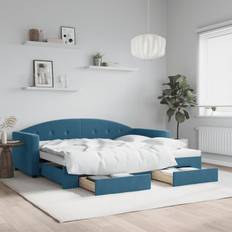 Blåa - Dagbäddar Soffor vidaXL Dagbädd utdragbar Soffa