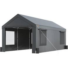 Gray Outbuildings VEVOR Garage Tent 180 g/m² (Building Area ), Extension