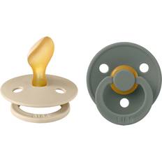 Bibs sutter str 2 anatomisk naturgummi Bibs Colour Sutter 2-Pak Latex Str. 2 Anatomisk, Vanilla/Pine