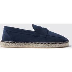 Scarosso Diego Blue Suede Mann Espadrilles Blau Veloursleder