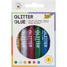 Rød Glitterlim Folia Glitterlim 6 Tuber