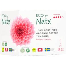 Veganska Tamponger Naty Tamponger Super Plus utan applikator 15-pack