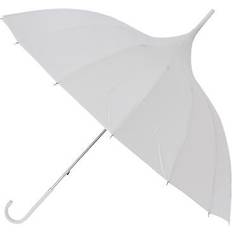 Umbrellas X-Brella Leather Look Handle Pagoda Wedding Black/White