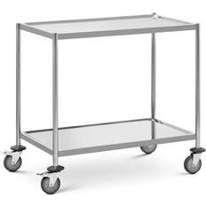 Acciaio inossidabile Mobili Royal Catering Di Servizio 2 Ripiani Fino A 40 kg 82 x 50 cm RC_SSTWH_02 Carrello Tavolo