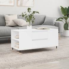 vidaXL Engineered Wood White Coffee Table