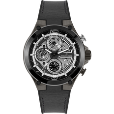 Jacques Lemans Herre Armbåndsure Jacques Lemans Manchester 1-2150A 44 mm Analog Kvarts Mineralglas Black/Silver 44 mm