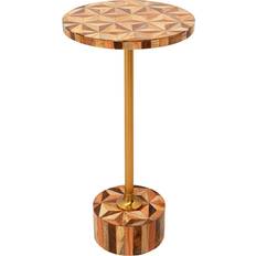 Guld Småborde Depot Domero Geo Side Brown 50cm Small Table
