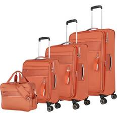 Orange Koffer Travelite Miigo 4-Rollen Trolley