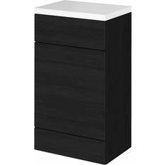 Hudson Reed Charcoal Black 500mm Back to Wall WC Toilet Unit &a