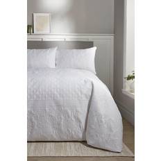 Textiles Serene Stripe' Pinsonic Soft Touch Duvet Cover White