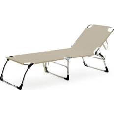 Aluminium Chaises longues Jan Kurtz Fiam - Amigo Big, Aluminium / Taupe