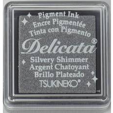 Silver Stämpeldynor Efco Silvery Shimmer Delicata Ink Pad Small