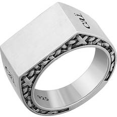 Gris Bagues Caï Bague pour hommes 132270840-064 925 Argent Argenté