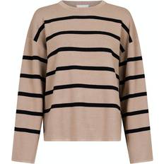 Neo Noir Shana Stripe Knit Blouse - Khaki