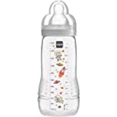 Mam Babyflasche Easy Active, Weithals, 330 ml, ab 4M grau