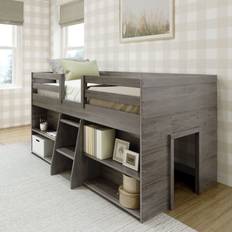 Max & Lily Modern Farmhouse Low Loft Bed Twin Frame 2