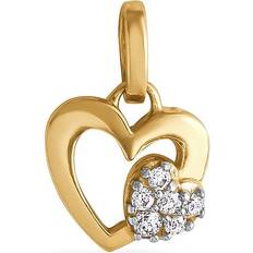 Gold Charms & Anhänger FAVS Heart Pendant - Gold/Transparent