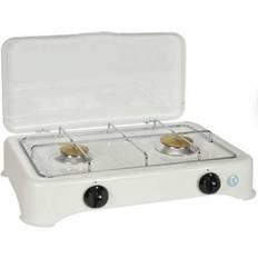 Fornelli a gas Kitchen Chef Fornello a Gas 2 Fuochi 3400W 5326C-1 Bianco