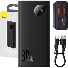 Baseus Powerbank Adaman2 10000mAh, 2xUSB, USB-C, 30W Sort