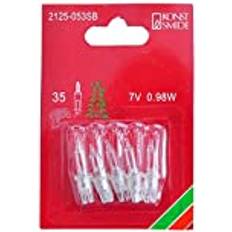 Konstsmide 2125-053SB Ersättning för Mini Fairy Lights 7 V 0,98 W förpackning med 5 genomskinliga plugin-uttag