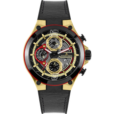 Jacques Lemans Manchester 1-2150C 44 mm Analog Kvarts Mineralglas Black/Gold/Red 44 mm