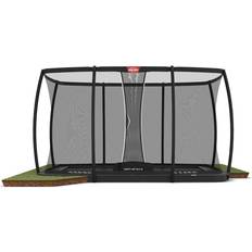 Berg trampoline BERG Ultim Champion FlatGround Trampoline 500x300cm Grey + Safety Net DLX XL