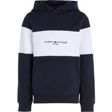 9-12M - Mädchen Hoodies Tommy Hilfiger Essential Color Block-Hoodie mit Logo DESERT SKY