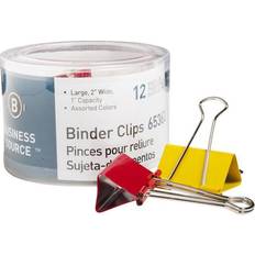 Business Source Colored Fold-back Binder Clips Large