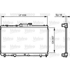 Valeo 731441 Radiador Refrigeración Del Motor Aluminio 347 634 18 Aletas