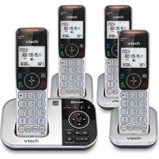 Vtech vtech VS112-4 DECT 6.0 Bluetooth 4 Handset Cordless Phone for Home with Answering Machine, Call Blocking, Caller ID, Intercom and Connect to Cell Silver & Black