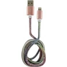 Kabel LC-Power LC-C-USB-Lightning-1M-4 MFI Disco-Glitzer, 1m