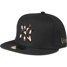 New Era 59Fifty Fitted Cap NY Yankees schwarz wood camo